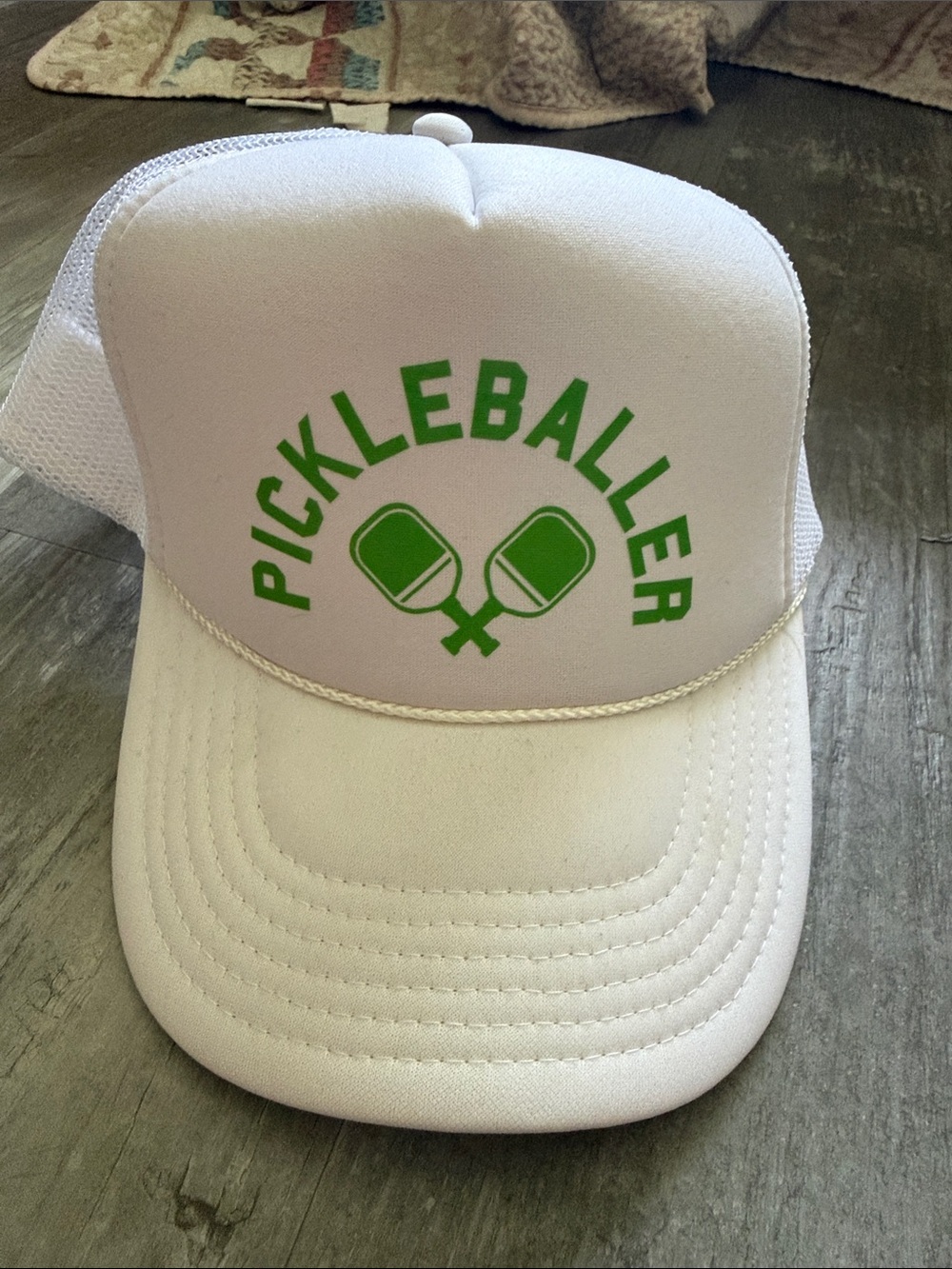 Otto White Pickleballer Hat Snapback Polyester